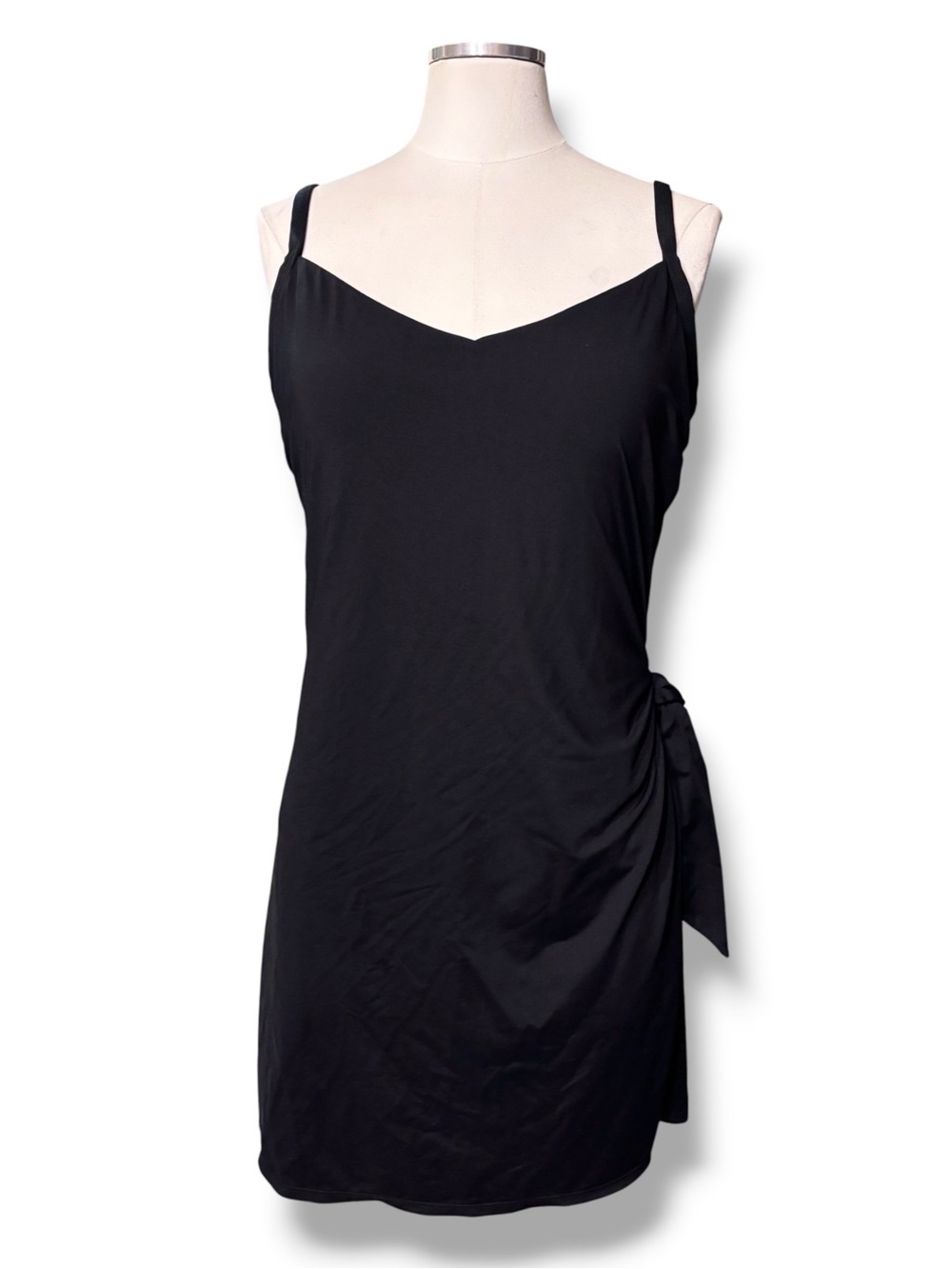 LANDS’ END UPF 50 Sweetheart One-Piece Swim Dress Black Size Large - Picture 2 of 10